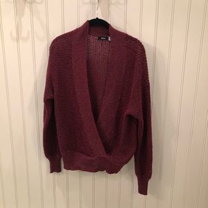 Knit burgundy sweater